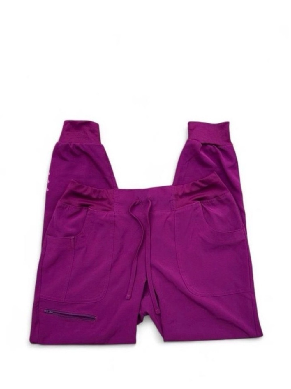 Heartsoul women’s medium scrub pants in the color wine w/ drawstring and pockets